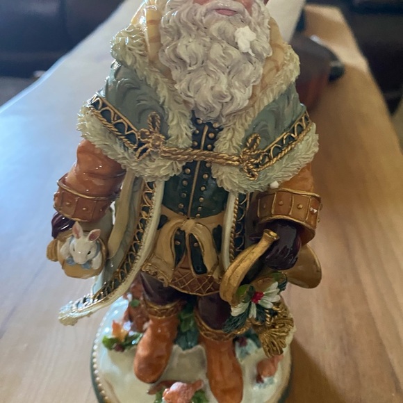 Rare Fitz and Floyd Clairmont Christmas Musical Santa Plays Deck The Halls 9.5” - Picture 6 of 17